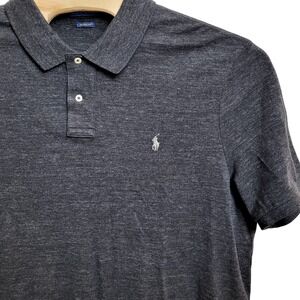 Polo Ralph Lauren Men's XXL Classic Fit Heathered Dark Gray Polo Shirt Pony Logo